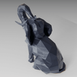 07.png Low poly elephant