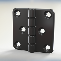 40x40Hinge-front.png Free STL file 40x40mm Hinge・Design to download and 3D print