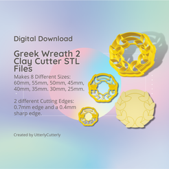 Pink-and-White-Geometric-Marketing-Presentation-3000-×-2000px-3000-×-2000px-Instagram-Post-Squ.png Fichier 3D Greek Wreath 2 Clay Cutter - Botanical STL Digital File Download- 8 sizes and 2 Cutter Versions・Objet imprimable en 3D à télécharger, UtterlyCutterly