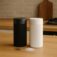 3d-printed-file-salt-pepper-shaker-2.png Salt and Pepper Shaker 3D Print Files STL, Minimalist Spice Container, Kitchen Organizer, Modern Design, Easy Print, Support Free, SALPO