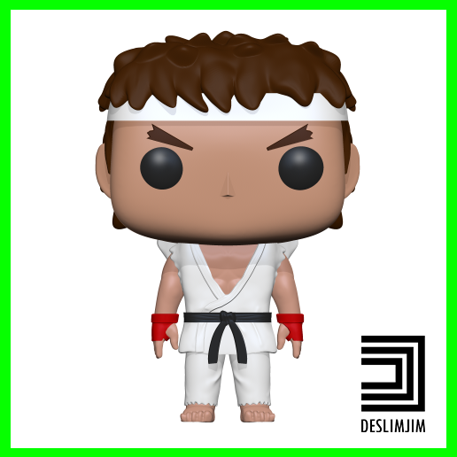 🦸 RYU ALPHA - STREET FIGHTER FUNKO POP・ STL File for 3D printing