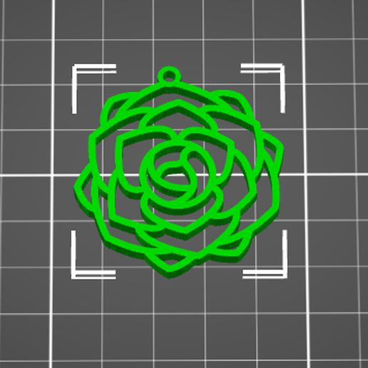 Rose, FLOWER, HANGER FOR NECKLACE, JEWELRY, EAR RINGS, KEY HANGER, CHARM 3D model