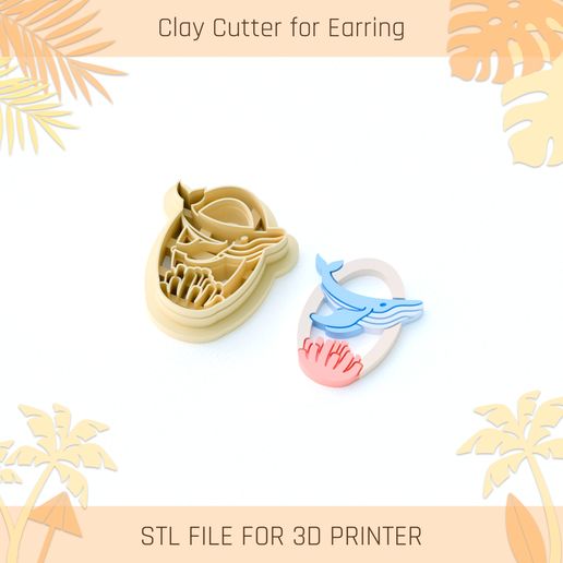 Whale Cameo Outline A Clay Cutter