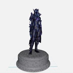 elfe de la nuit.JPG Archivo STL gratis Elfa de la noche, Elfa, wow, world of warcraft・Plan para descargar y imprimir en 3D