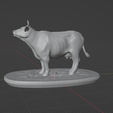 pose_2_cow_horns_base.png Cattle Miniatures/Statues Set (32m and 1:24 scale)