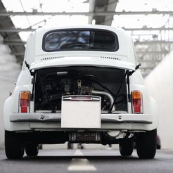 abar.jpg Datei STL Abarth 595 695 500 600 Nummernschildhalterabdeckung・Design für 3D-Drucker zum herunterladen