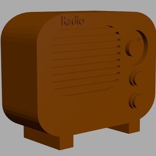 STL file Vintage radio model 📻 ・3D printing design to download・Cults