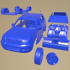 b24_002.png STL file Toyota Land Cruiser Prado 2011 PRINTABLE CAR IN SEPARATE PARTS・3D printer model to download