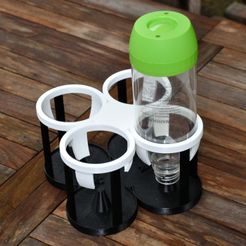 4Bottle_PET_1_350.jpg 3D-Datei SodaStream Flaschentrockner (4 PET-Flaschen)・Design zum Herunterladen und 3D-Drucken