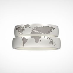 Anillos discount mapamundi pareja