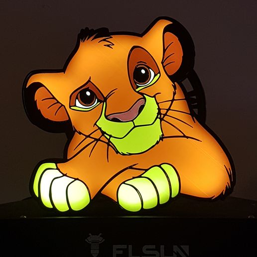 STL file simba lamp 🔦 ・3D print design to download・Cults