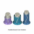 Paddle-Board-Can-Holder-Set.jpg Paddleboarding Drink Holder , Paddling Accessories, Beverage Holder, SUP CUP, 3 Sizes