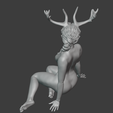 wiccan3.png Mystic Elegance: Wiccan Goddess Sculpture with Deer Horns