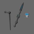 WalkingCane_Render.jpg Cane and ID Remote for Transformers WFC Bumblebee