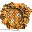 Bee-honeycomb-clock-.6.jpg Bee honeycomb wall clock