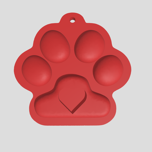 Cute Paw Tag - 3D model önizlemesi