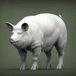 pig2.jpg STL-Datei Schwein 3D-Druckmodell・Design für den 3D-Druck zum Herunterladen