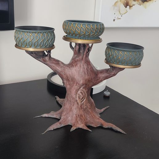 Whimsical Tree Trio Planter - 3D model önizlemesi