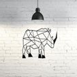 36.rhino.jpg Rhino Wall Sculpture 2D