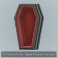 CoffinDeckBoxRender2.jpg Coffin Deck Box - Commander/EDH (Fits 100 Sleeved Cards) - Vampire / Halloween TCG Deck Holder