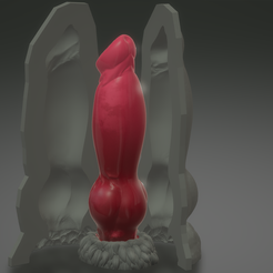 222.png STL file HD Knoted Fantasy Penis + Mold・3D printing idea to download