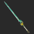 Render1.png Genshin Impact Zibai Sword 3Dprint