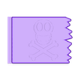 Pirate Flag for Pole Tattered.stl Pirate Flag 🏴‍☠️ (& Blank Flags)
