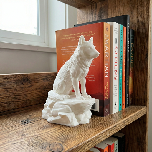 🐺 The White Wolf - Bookend