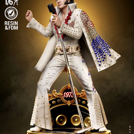 🎵 WICKED MUSIC ELVIS PRESLEY SCULPTURE: TESTED AND READY FOR 3D