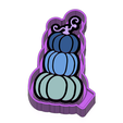 P628-3.png Stacked Pumpkins FRESHIE STL SILICONE MOLD HOUSING