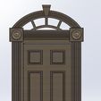 SS2.jpg 1/12 Hinged dollhouse front door (Hinged model No.16) + Detailed door frame