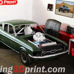 Mustan-SuperStock-3.jpg Descargar archivo STL Ford Mustang 67 Bullit 1:2 Scale • Objeto para impresión 3D, Racing3DPrint