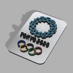 Tokyo-2020-D.jpg Descargar archivo STL JUEGOS OLÍMPICOS DE TOKIO 2021 y 2020 • Objeto para impresión 3D, Jus