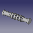 cryptex_eclate_3d.png Free STL file Cryptex with 4 alphabetic multicombination rings・3D printer design to download