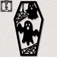 project_20230902_0853092-01.png Halloween Wall Decor Halloween Wall Art Coffin with Ghosts