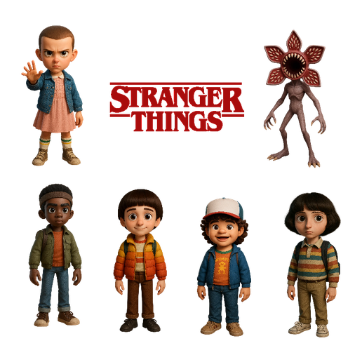 Stranger Things Pack – Eleven, Mike, Dustin, Lucas, Will & Demogorgon