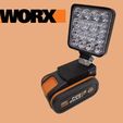 01.jpg STL file WORX 20V adjustable work lamp・3D print model to download