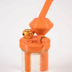 Recycler-Full.jpg Archivo STL ¡Weedhole RECYCLER FULL KIT MASON JAR BUBBLER!・Objeto imprimible en 3D para descargar