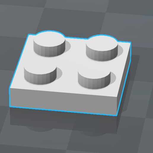 PIECE LEGO 2x2 FLAT 3D model