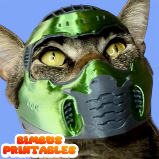 Photoroom_20250326_115951.jpeg Doom Slayer Cat Helmet