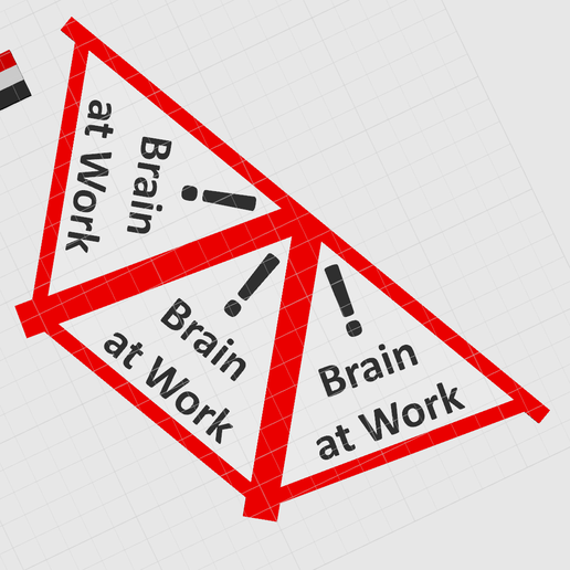 3MF file Hazard Triangle - Brain at Work 🔺 ・3D printing model to ...