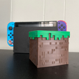 download-10.png Switch Game Cartridge Holder Minecraft Grass Block Capacity 16 | Minecraft Switch Cartridge Case | Cool Switch Accessory Gift for Gamer