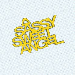 Web-capture_18-4-2023_21112_www.tinkercad.com.jpeg Archivo STL Llavero Sassy Sweet Angel・Plan de impresión en 3D para descargar