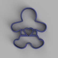 Muñeco-Corazon-v2-Frente.png Fichier STL Emporte-pièce pour biscuits de Noël・Modèle imprimable en 3D à télécharger, p3dimpresiones