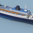 Untitled-7.jpg S.S. NORWAY cruise ship, final years version printable model - full hull and waterline