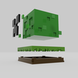 2.png Creeper Plantpot Minecraft (with water tray) recessed...