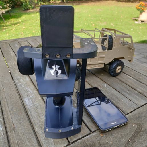 STL file Axial SCX24 transmitter phone holder (front) for video