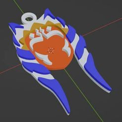 Ahsoka_5.jpg STL file Ahsoka Tano keychain・3D printing idea to download