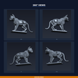 03_angles.png Cybernetic Cat Figurine - 3D Printable STL File