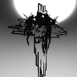 7-1.png Cross with Jesus Face Line Art